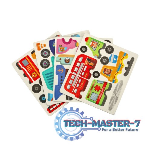Książeczka magnetyczna układanka puzzle z magnesem środki transportu Książeczka magnetyczna układanka puzzle z magnesem środki transportu