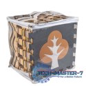 Mata edukacyjna piankowa puzzle brązowa 143 x 143 cm 36 elementów