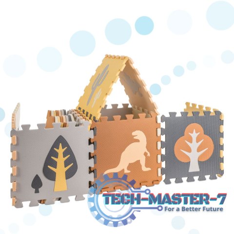 Mata edukacyjna piankowa puzzle brązowa 143 x 143 cm 36 elementów Mata edukacyjna piankowa puzzle brązowa 143 x 143 cm 36 elementów