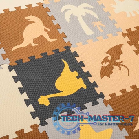 Mata edukacyjna piankowa puzzle brązowa 143 x 143 cm 36 elementów Mata edukacyjna piankowa puzzle brązowa 143 x 143 cm 36 elementów