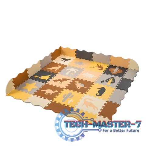 Mata edukacyjna piankowa puzzle brązowa 143 x 143 cm 36 elementów Mata edukacyjna piankowa puzzle brązowa 143 x 143 cm 36 elementów