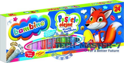Pastele olejne kredki pastelowe Bambino 24 kolory Pastele olejne kredki pastelowe Bambino 24 kolory
