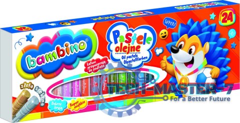 Pastele olejne kredki pastelowe Bambino 24 kolory Pastele olejne kredki pastelowe Bambino 24 kolory