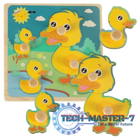 Puzzle drewniane sorter układanka kaczuszka kaczka