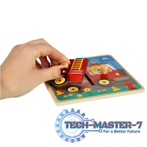 Puzzle drewniane sorter układanka straż pożarna Puzzle drewniane sorter układanka straż pożarna