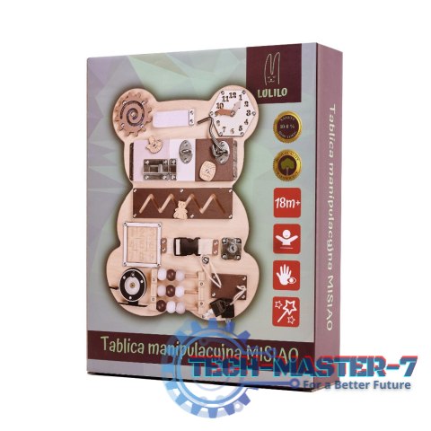 Tablica manipulacyjna sensoryczna LULILO MISIAO Tablica manipulacyjna sensoryczna LULILO MISIAO