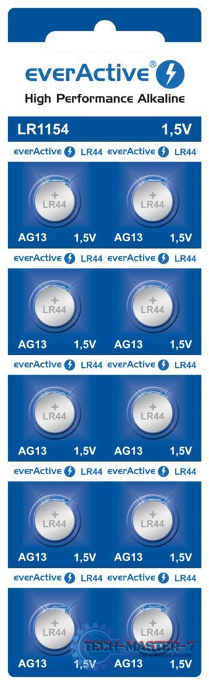 Bateria alkaiczna everActive G13 LR44 LR1154 blister 10szt Bateria alkaiczna everActive G13 LR44 LR1154 blister 10szt