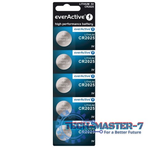 Bateria litowa guzikowa everActive CR2025 3V blister 5szt