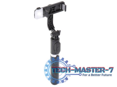 Kijek do selfie lampka LED statyw tripod czarny Kijek do selfie lampka LED statyw tripod czarny
