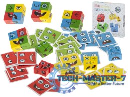 Klocki kreatywne montessori wyzwania zmieniające twarz emocje