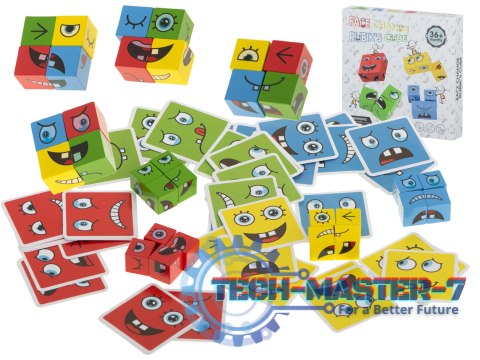 Klocki kreatywne montessori wyzwania zmieniające twarz emocje