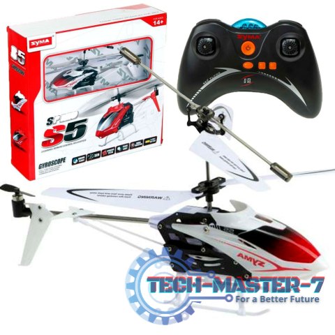 Helikopter zdalnie sterowany na pilota RC SYMA S5 3CH biały Helikopter zdalnie sterowany na pilota RC SYMA S5 3CH biały