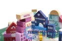 Klocki drewniane edukacyjne miasto puzzle 100el.