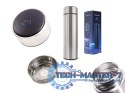 Kubek bidon termiczny termos smart LED 500ml srebrny
