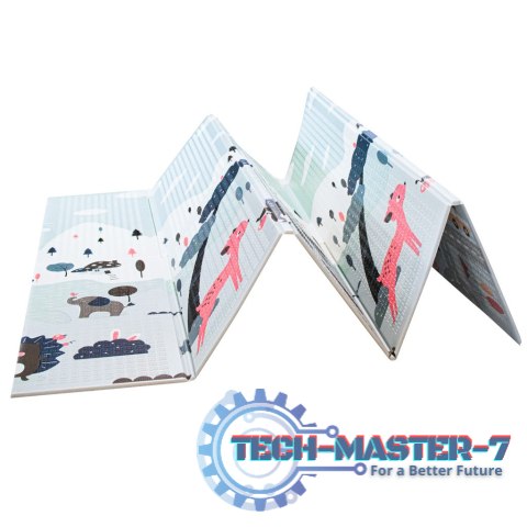 Mata edukacyjna dwustronna składana ulica las 177 x 198 x 1 cm Mata edukacyjna dwustronna składana ulica las 177 x 198 x 1 cm