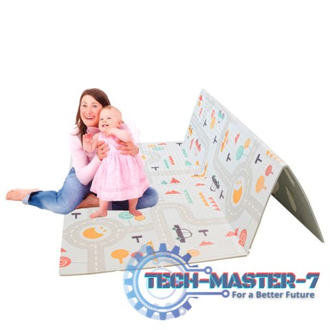 Mata edukacyjna piankowa dwustronna składana ulica las 177 x 158 cm Mata edukacyjna piankowa dwustronna składana ulica las 177 x 158 cm