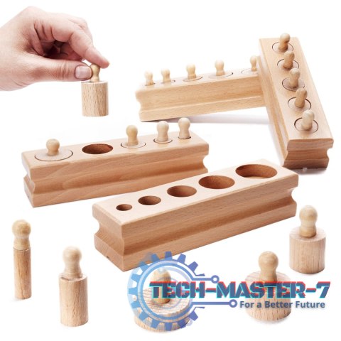 Odważniki cylindry drewniane sorter montessori Odważniki cylindry drewniane sorter montessori
