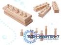 Odważniki cylindry drewniane sorter montessori