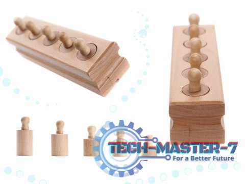 Odważniki cylindry drewniane sorter montessori Odważniki cylindry drewniane sorter montessori