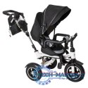 Rowerek Trójkołowy Trike Fix 3w1 z daszkiem obracany regulowany spacerówka prowadnik pasy V3 czarny