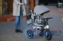 Rowerek Trójkołowy Trike Fix 3w1 z daszkiem obracany regulowany spacerówka prowadnik pasy V3 szary