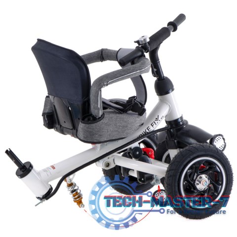 Rowerek Trójkołowy Trike Fix 3w1 z daszkiem obracany regulowany spacerówka prowadnik pasy V3 szary Rowerek Trójkołowy Trike Fix 3w1 z daszkiem obracany regulowany spacerówka prowadnik pasy V3 szary