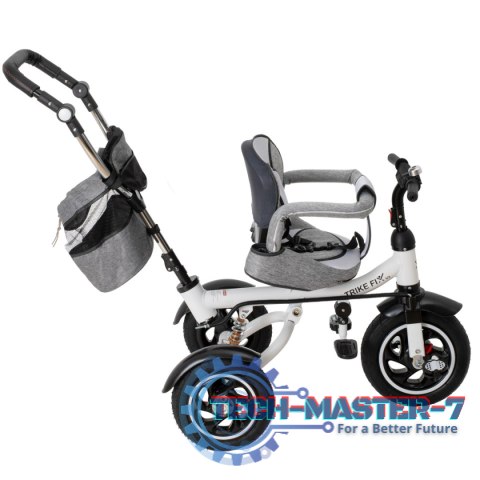 Rowerek Trójkołowy Trike Fix 3w1 z daszkiem obracany regulowany spacerówka prowadnik pasy V3 szary Rowerek Trójkołowy Trike Fix 3w1 z daszkiem obracany regulowany spacerówka prowadnik pasy V3 szary