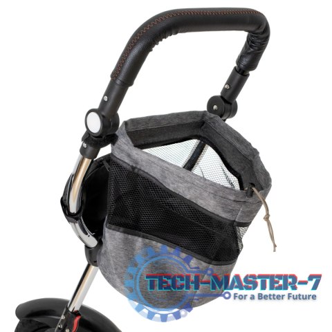 Rowerek Trójkołowy Trike Fix 3w1 z daszkiem obracany regulowany spacerówka prowadnik pasy V3 szary Rowerek Trójkołowy Trike Fix 3w1 z daszkiem obracany regulowany spacerówka prowadnik pasy V3 szary