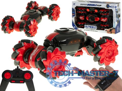 Samochód zdalnie sterowany na pilota RC Speed Pioneer Stunt Car 360 czerwony Samochód zdalnie sterowany na pilota RC Speed Pioneer Stunt Car 360 czerwony