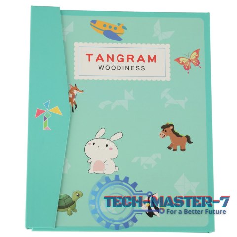 Tangram książeczka magnetyczna układanka montessori klocki gra logiczna 3D