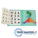 Tangram książeczka magnetyczna układanka montessori klocki gra logiczna 3D