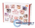 Domek dla lalek drewniany retro model DIY 3013 LED 13cm