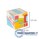 Klocki drewniane edukacyjne puzzle układanka kostki Pojazdy 6w1 9el.