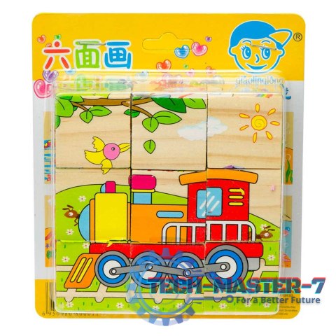 Klocki drewniane edukacyjne puzzle układanka kostki Pojazdy 6w1 9el. Klocki drewniane edukacyjne puzzle układanka kostki Pojazdy 6w1 9el.