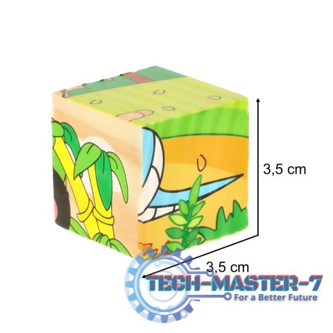 Klocki drewniane edukacyjne puzzle układanka kostki Safari 6w1 9el. Klocki drewniane edukacyjne puzzle układanka kostki Safari 6w1 9el.
