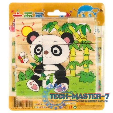 Klocki drewniane edukacyjne puzzle układanka kostki Safari 6w1 9el. Klocki drewniane edukacyjne puzzle układanka kostki Safari 6w1 9el.
