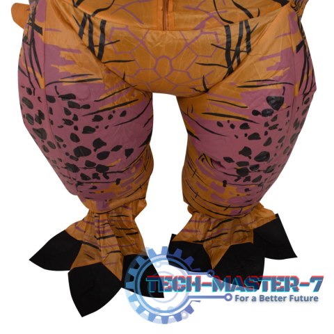 Kostium strój karnawałowy przebranie dmuchany dinozaur T-REX Gigant brązowy 1.5-1.9m Kostium strój karnawałowy przebranie dmuchany dinozaur T-REX Gigant brązowy 1.5-1.9m