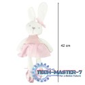 Maskotka pluszowa królik w różowej sukience 42cm