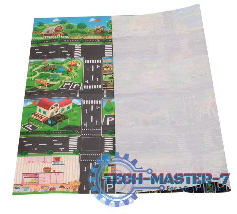 Mata edukacyjna do zabawy miasto ulica + znaki drogowe wodoodporna kolorowa 130x100cm Mata edukacyjna do zabawy miasto ulica + znaki drogowe wodoodporna kolorowa 130x100cm