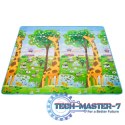 Mata edukacyjna piankowa dwustronna składana ZOO 200 x 180 x 1 cm