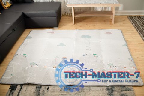 Mata edukacyjna piankowa miarka wzrostu szara 200 x 180 cm Mata edukacyjna piankowa miarka wzrostu szara 200 x 180 cm