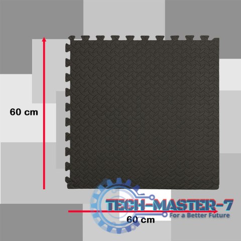 Mata edukacyjna piankowa puzzle czarny 60 x 60 cm 4 elementy Mata edukacyjna piankowa puzzle czarny 60 x 60 cm 4 elementy