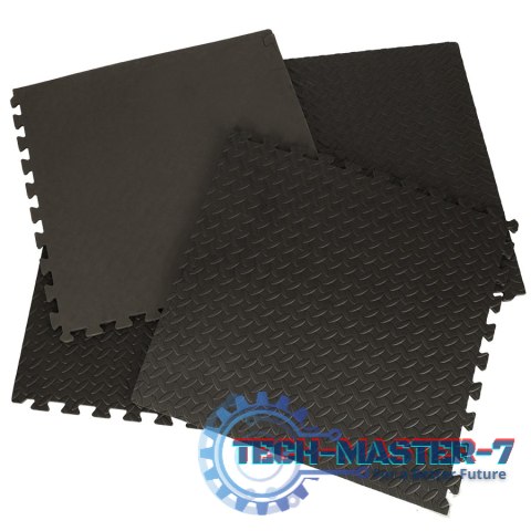 Mata edukacyjna piankowa puzzle czarny 60 x 60 cm 4 elementy Mata edukacyjna piankowa puzzle czarny 60 x 60 cm 4 elementy