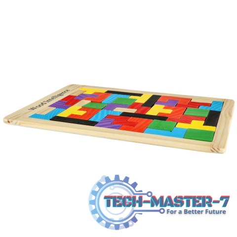 Puzzle drewniane układanka tetris klocki 40el.
