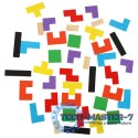 Puzzle drewniane układanka tetris klocki 40el.