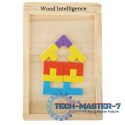 Puzzle drewniane układanka tetris klocki 40el.