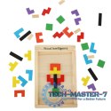 Puzzle drewniane układanka tetris klocki 40el.