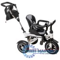 Rowerek Trójkołowy Trike Fix 3w1 z daszkiem obracany regulowany spacerówka prowadnik pasy V3 czarny
