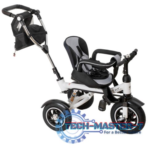 Rowerek Trójkołowy Trike Fix 3w1 z daszkiem obracany regulowany spacerówka prowadnik pasy V3 czarny Rowerek Trójkołowy Trike Fix 3w1 z daszkiem obracany regulowany spacerówka prowadnik pasy V3 czarny