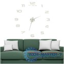 Zegar ścienny naklejany na ścianę 3D lustrzany DIY duży nowoczesny 80-120cm XL